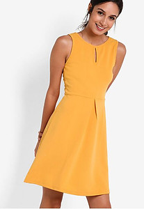 Fit & Flare Dress With Pleats